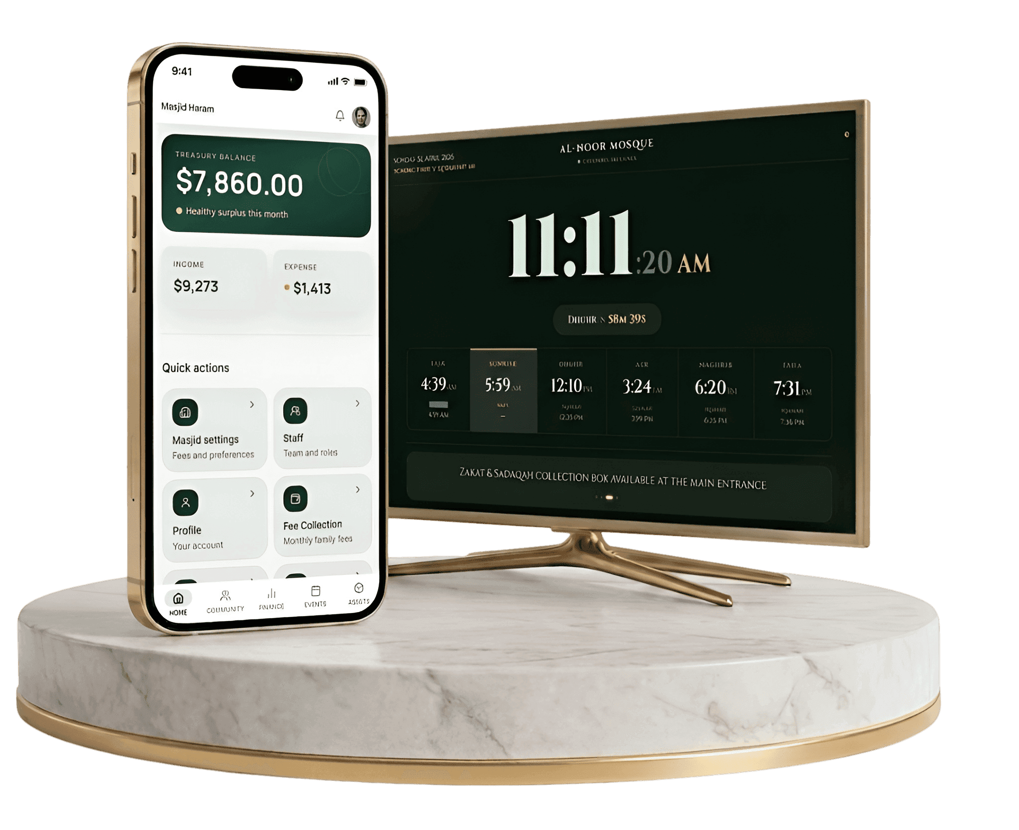 MosqPro — phone and TV display